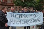 Disabled People Against Cuts wall of noise protest Manchester Conservative Party Conference